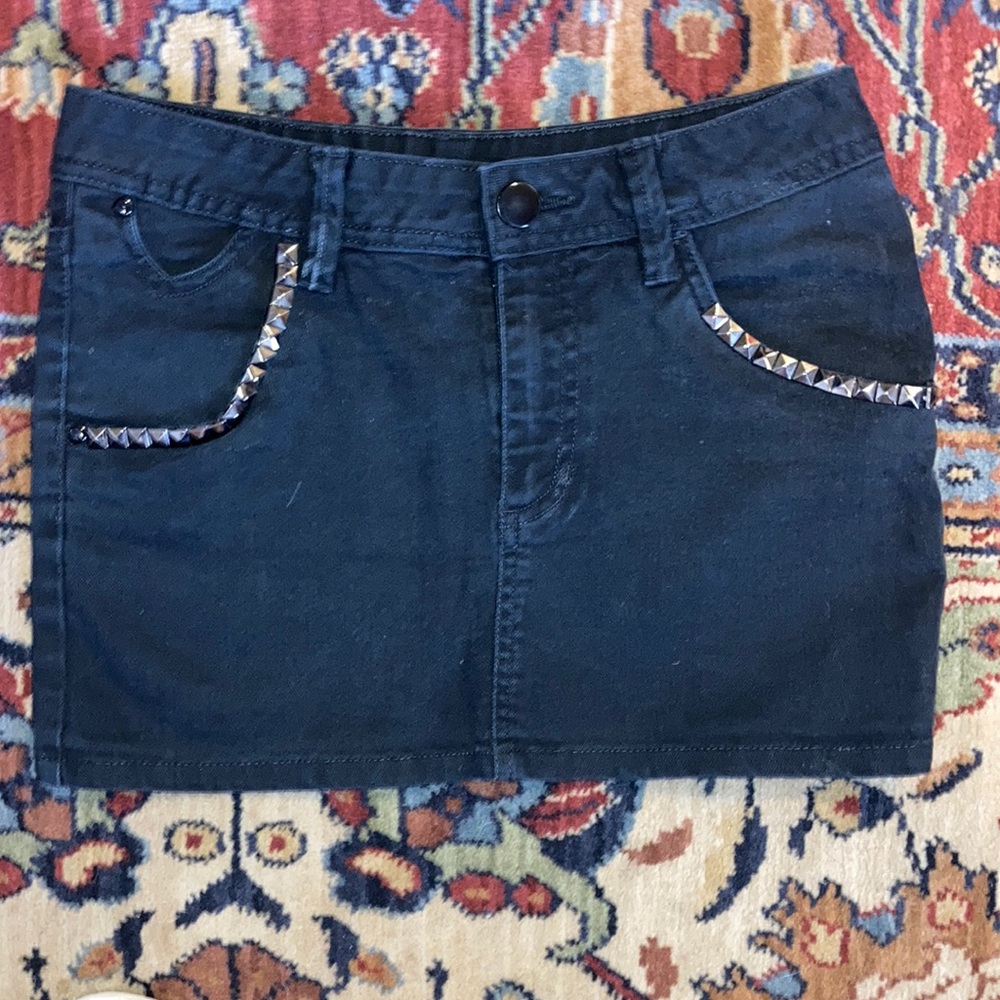 H&M Black Denim Skirt